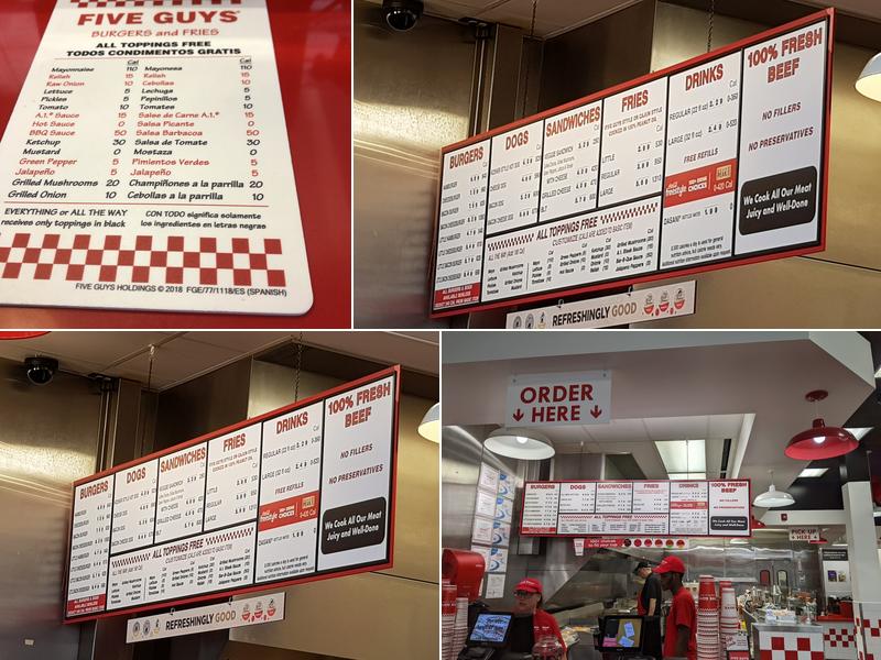 Five Guys Menu