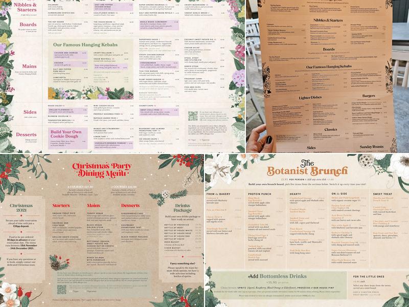 The Botanist Bar & Restaurant West Bridgford Menu