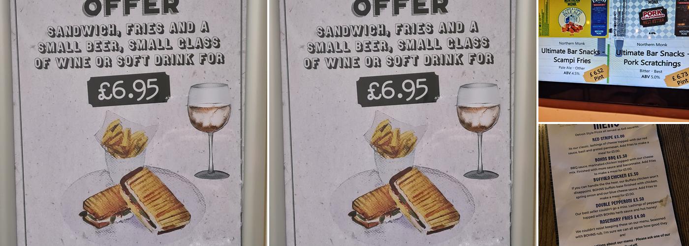 The Tap House Notts Menu