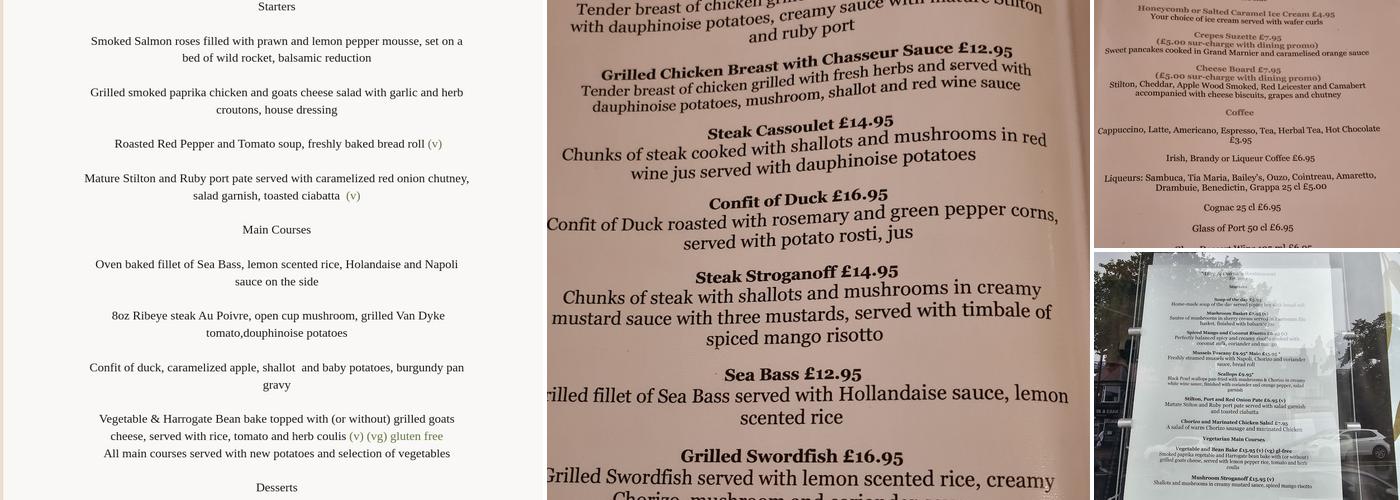 Marc & Daina's Restaurant Menu