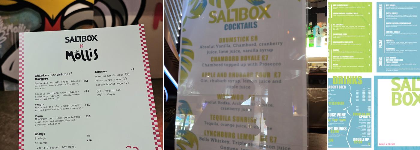 Saltbox Sports Bar & Kitchen Menu