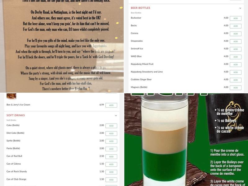 Raglan Road Irish Bar Menu
