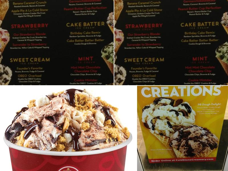 Cold Stone Creamery Menu