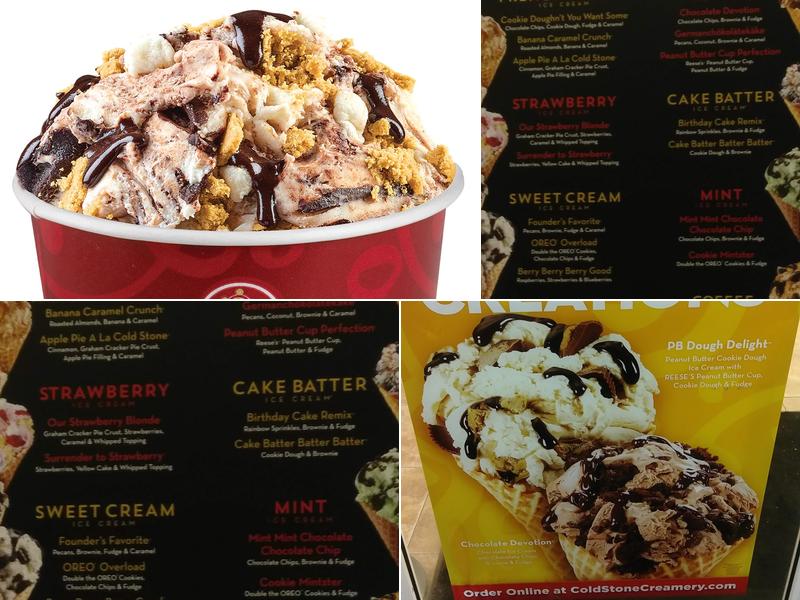 Cold Stone Creamery Menu