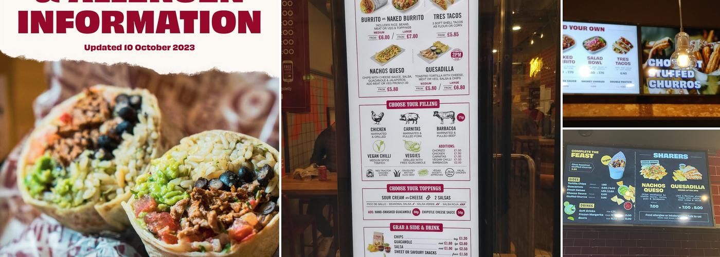 Tortilla Nottingham Victoria Centre Menu