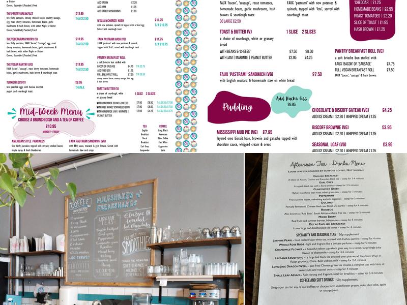 The Pudding Pantry Sherwood Menu