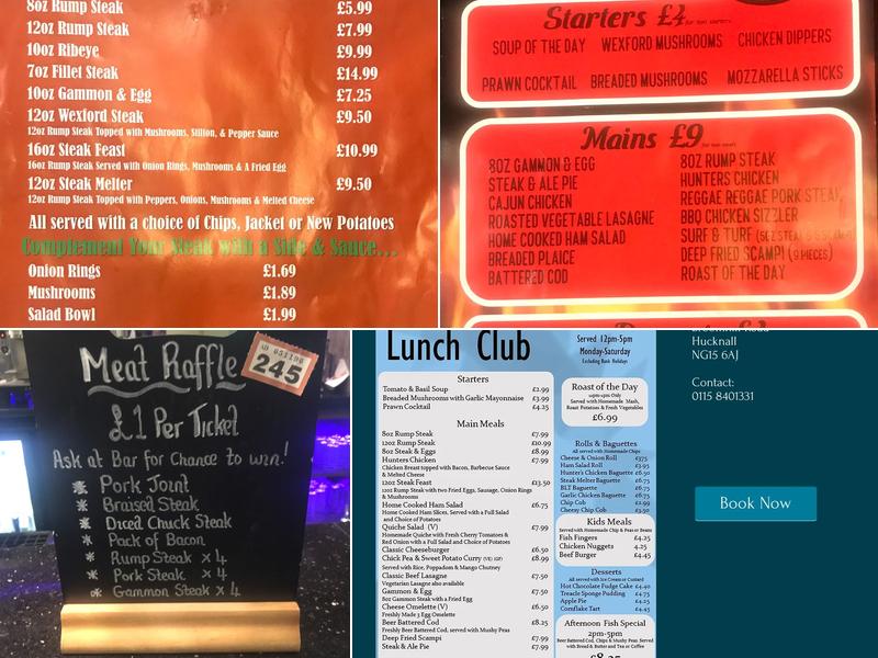 The Broomhill Inn Menu