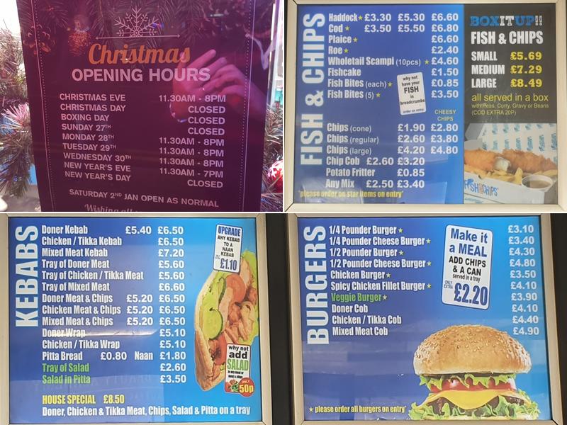 Annesley Road Fish Bar Menu