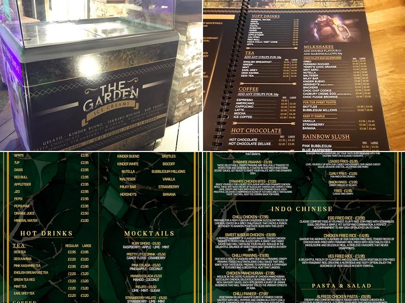 The Garden Nottingham Menu