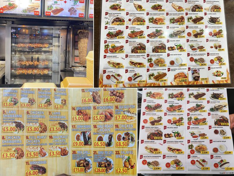 Victoria Shawarma Menu