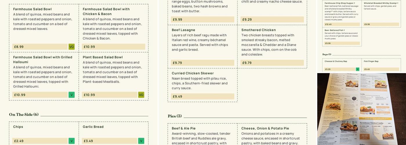 Holly Tree Farm - Dining & Carvery Menu