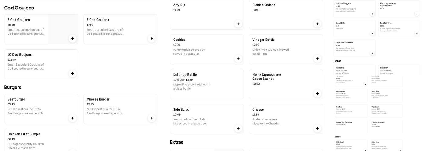Ruddington Fish Bar Menu