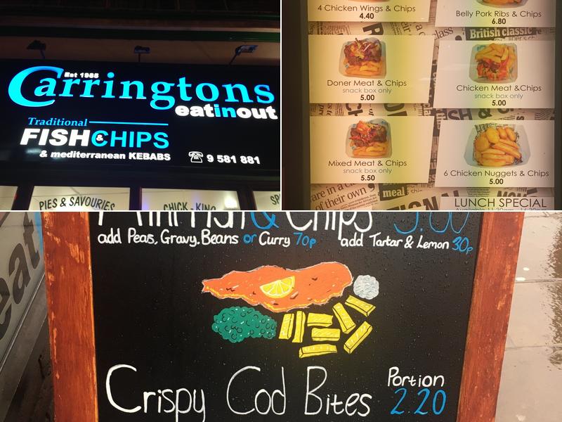 Carringtons Menu