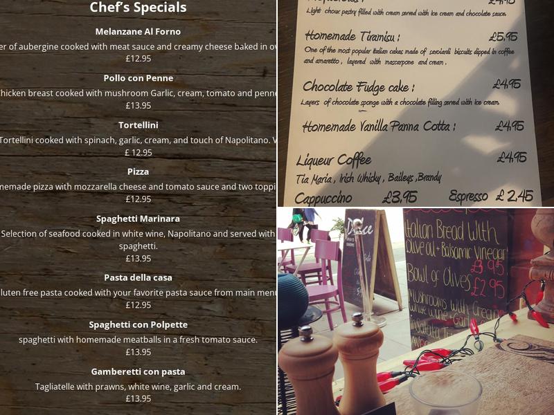 Dolce Restaurant Menu