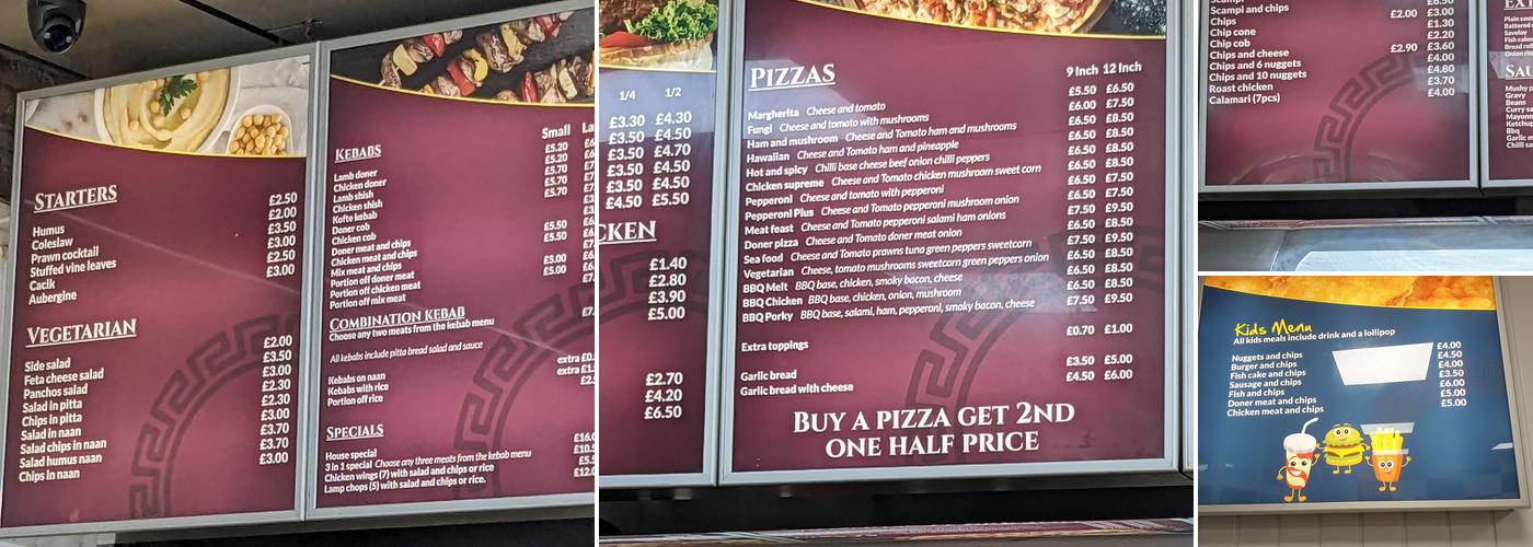 Mezza Turkish Restaurant & Bar Menu