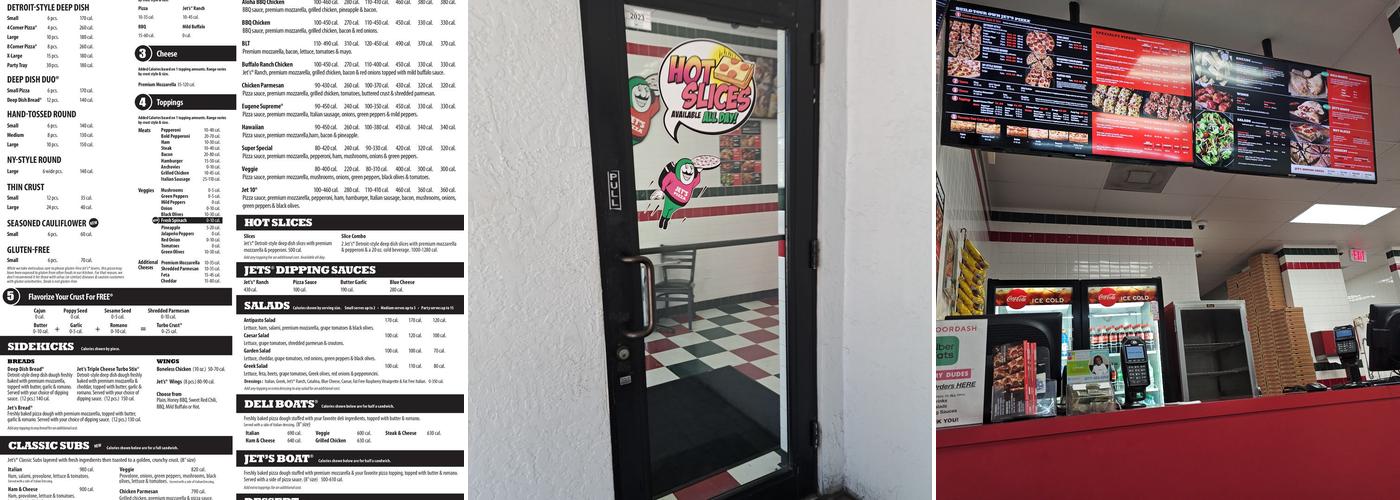 Jet's Pizza Menu