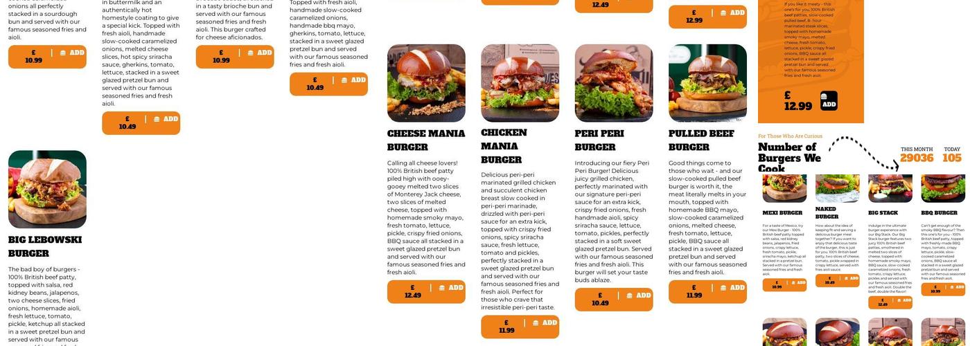 Ohannes Burger Beeston Menu