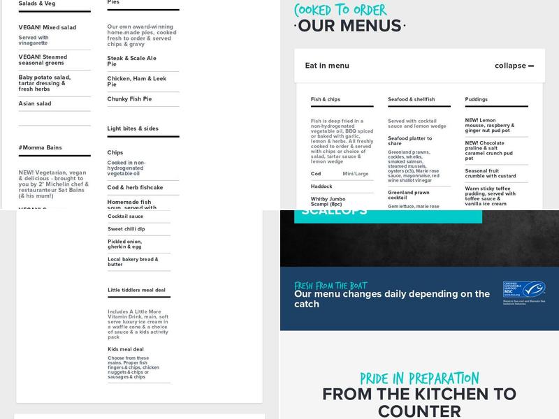 The Cod's Scallops - West Bridgford Menu