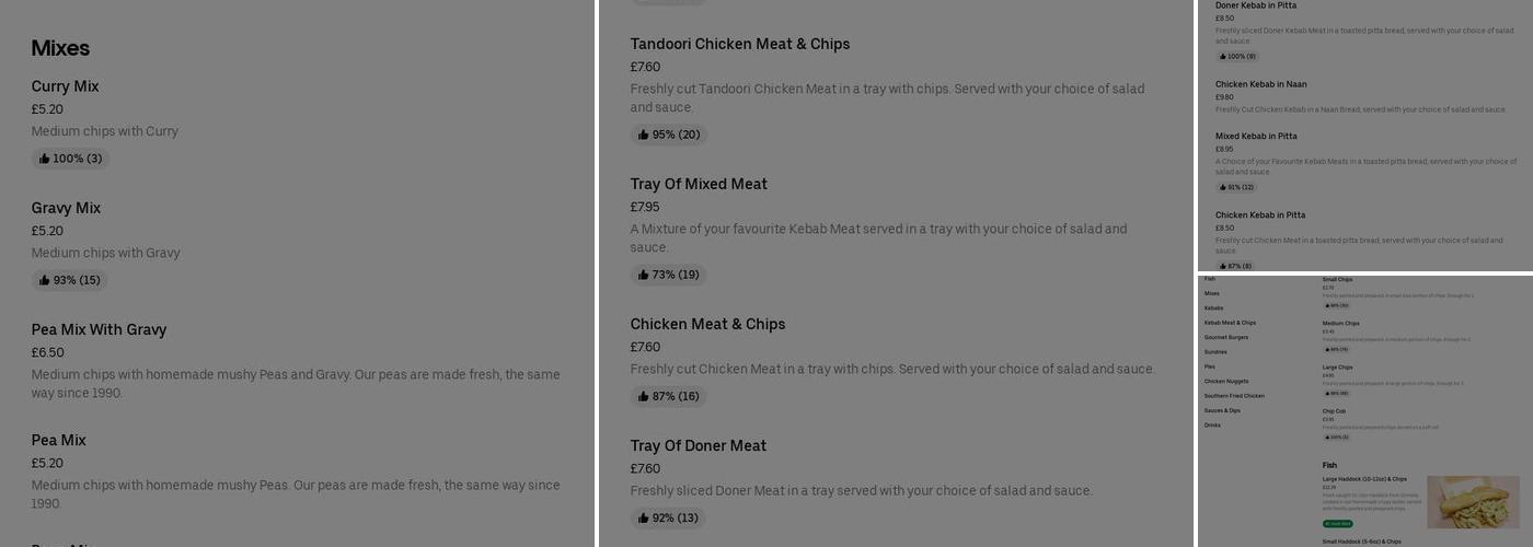 Blue Circle Fish Bar Menu