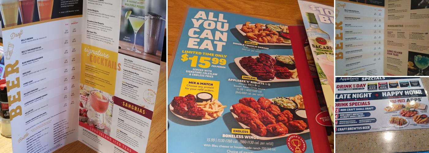 Applebee's Grill + Bar Menu