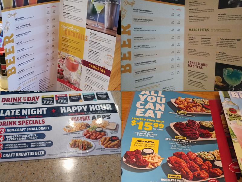 Applebee's Grill + Bar Menu