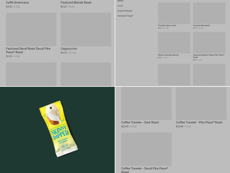 Starbucks Menu