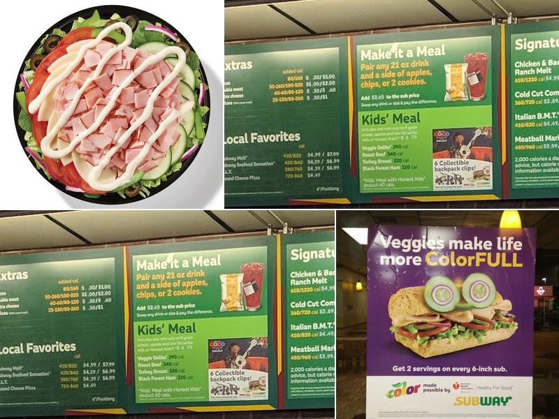 Subway Menu