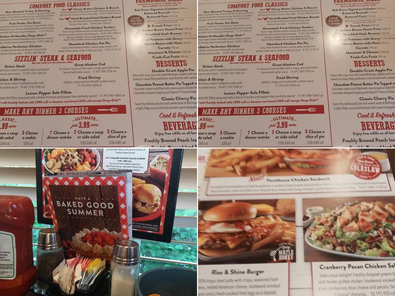 Bob Evans Menu