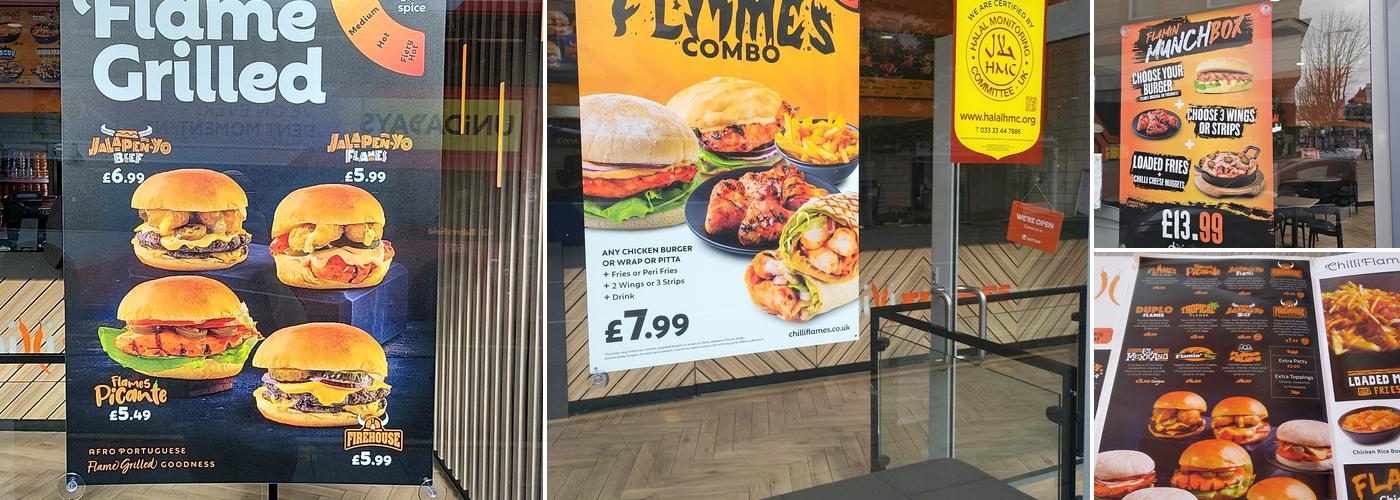 Chilli Flames Nottingham Menu