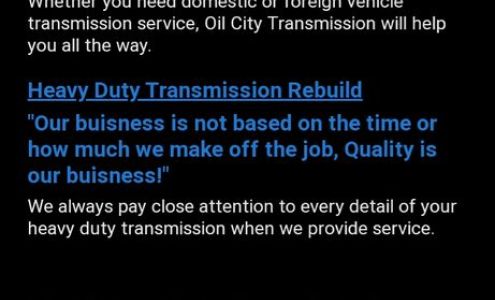 Oil City Transmission