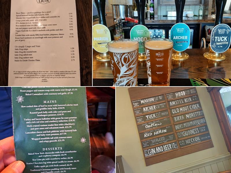 White Lion Beeston Menu