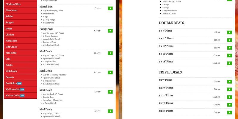 Spice Hut (Nottingham) Menu