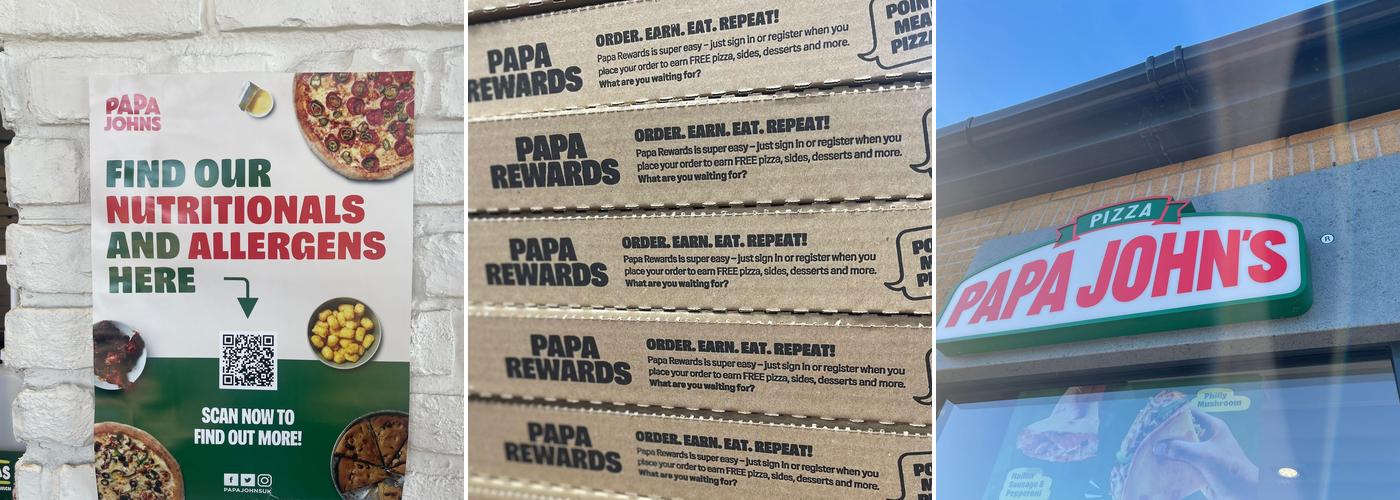 Papa Johns Pizza Menu