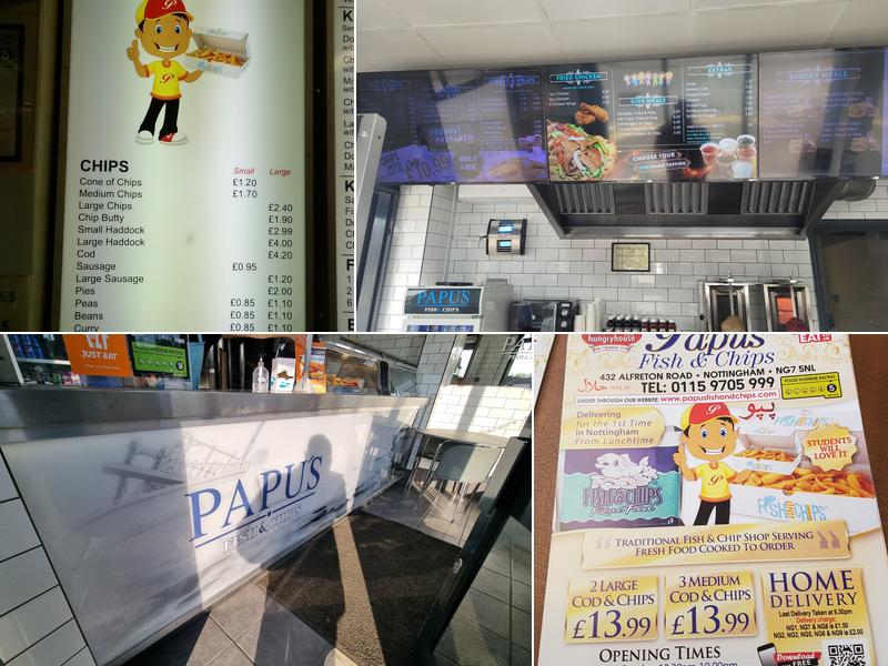 Papus Fish & Chips Menu