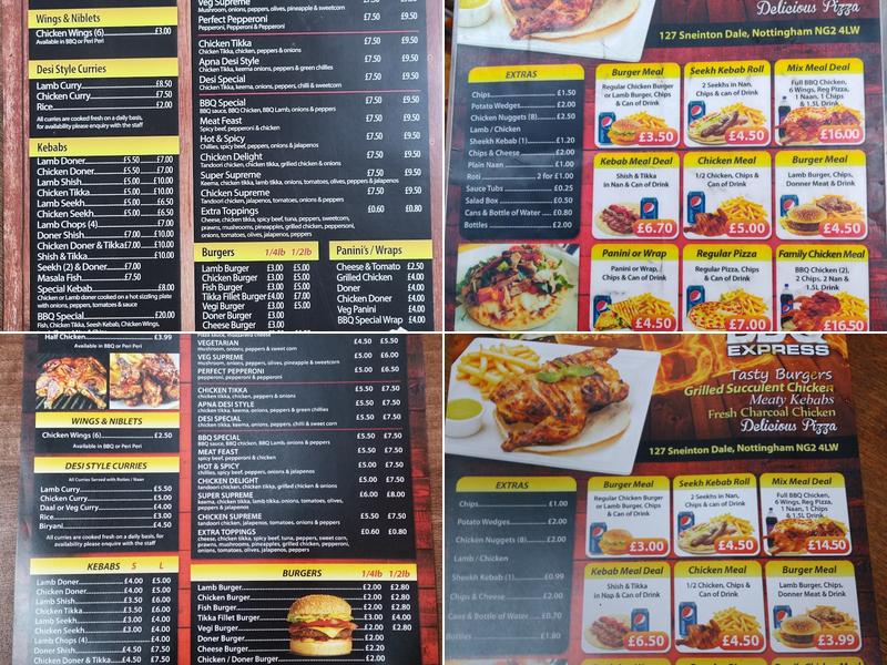 BBQ Express Menu