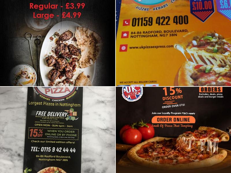 UK Pizza - Notti Menu