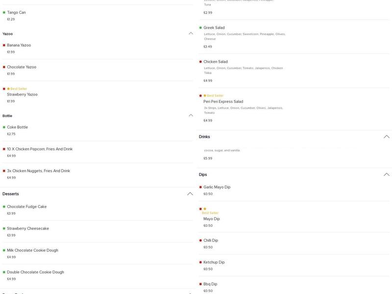 Food Express.Co Menu