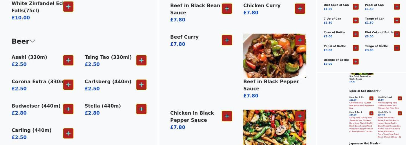 New Culture Chinese Takeaway Menu