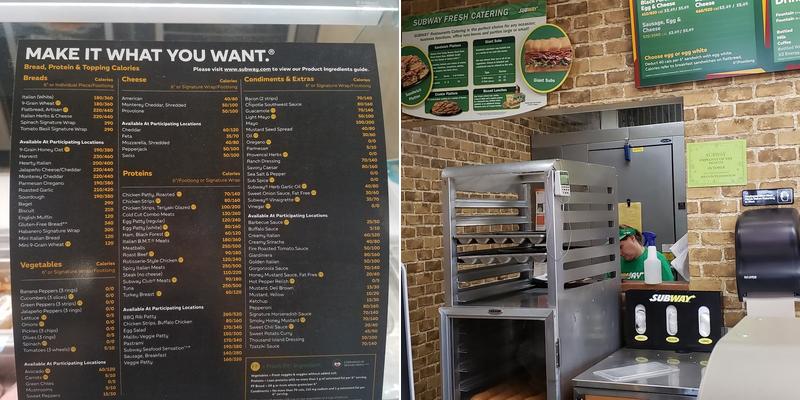Subway Menu