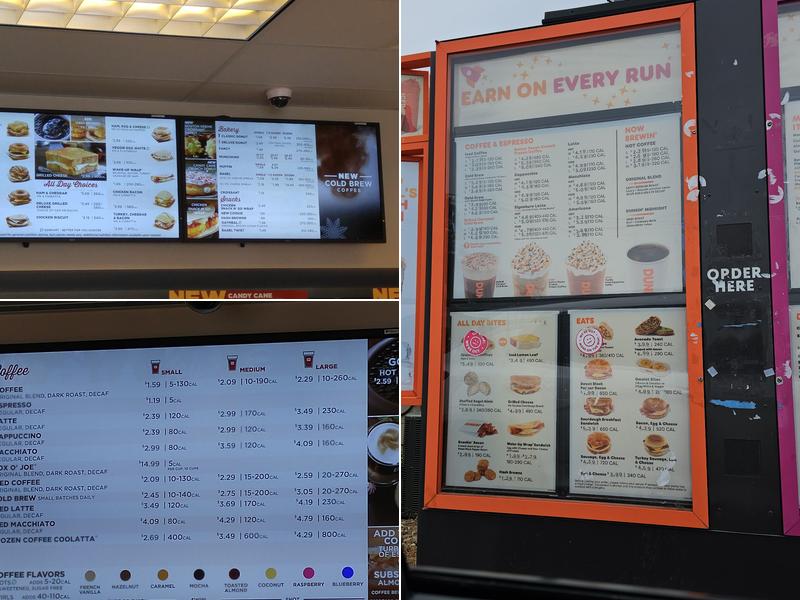 Dunkin' Menu