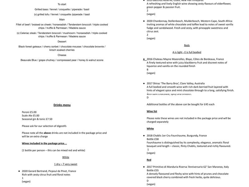 Top Floor Development Menu