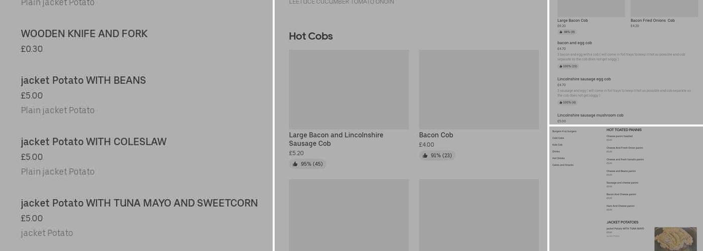 Andy's Salad Bar Menu