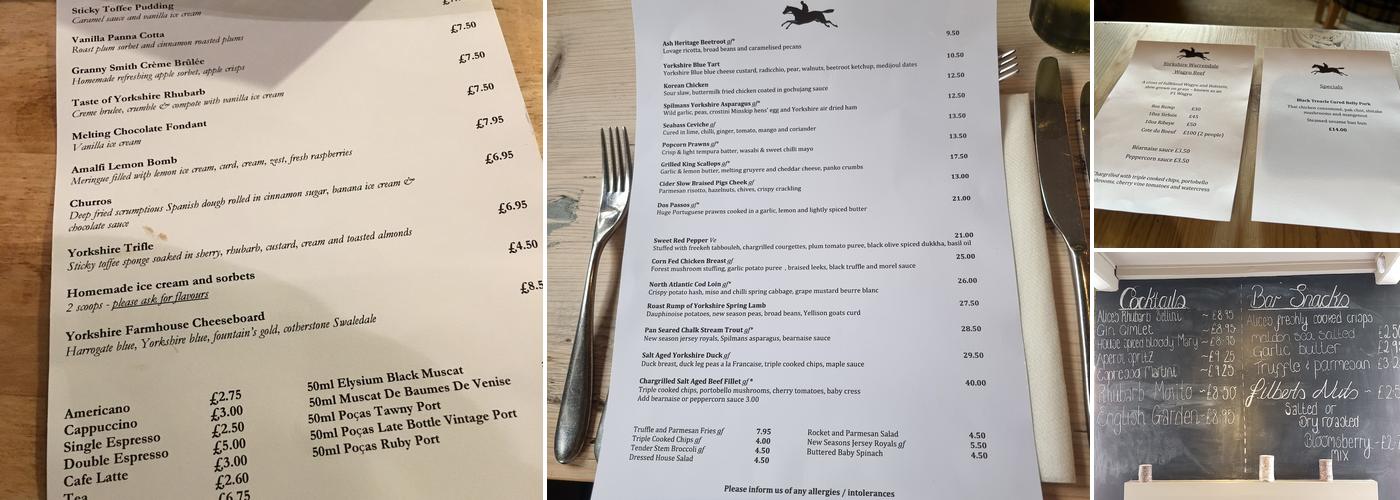 The Alice Hawthorn Inn | Restaurant & Rooms Menu