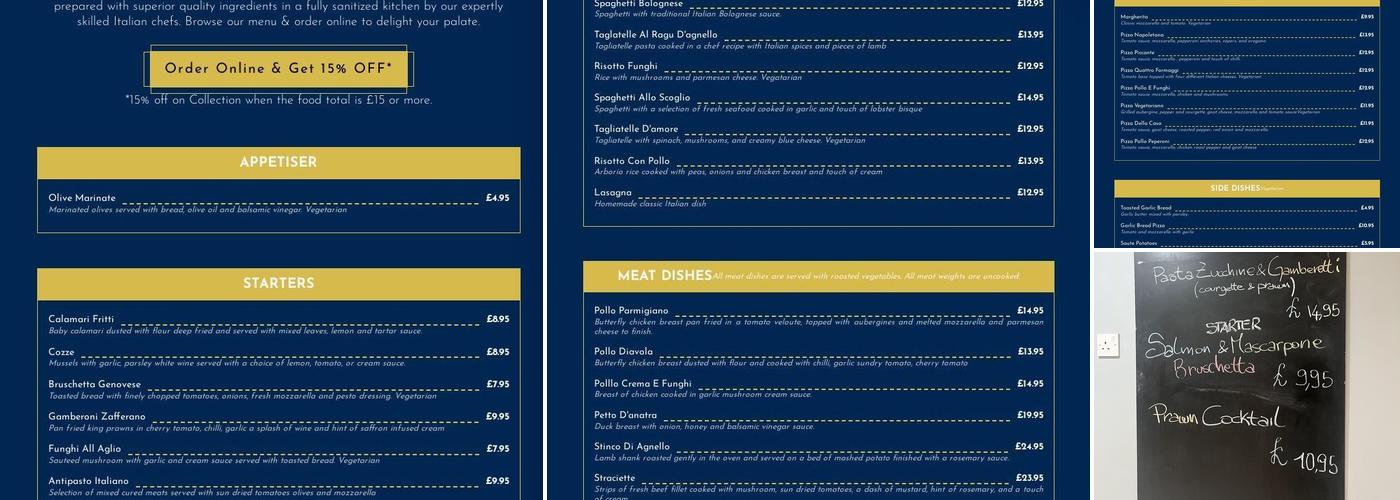 Amore Mio Ristorante Italiano Menu