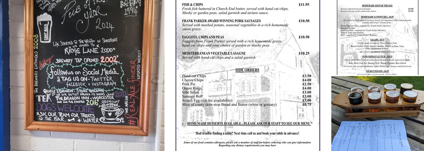 Church End Brewery Menu