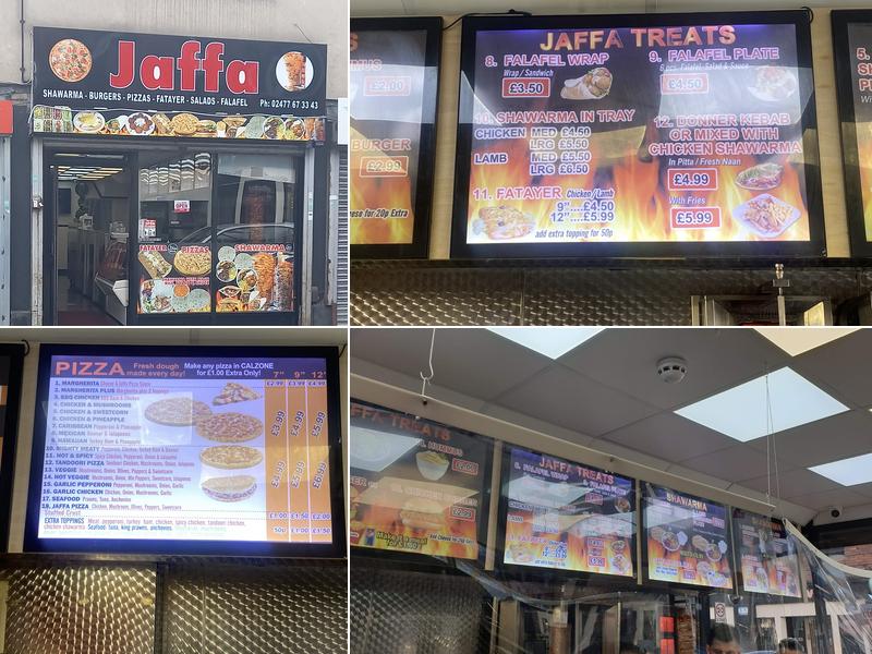 Jaffa Shawarma Nuneaton Menu