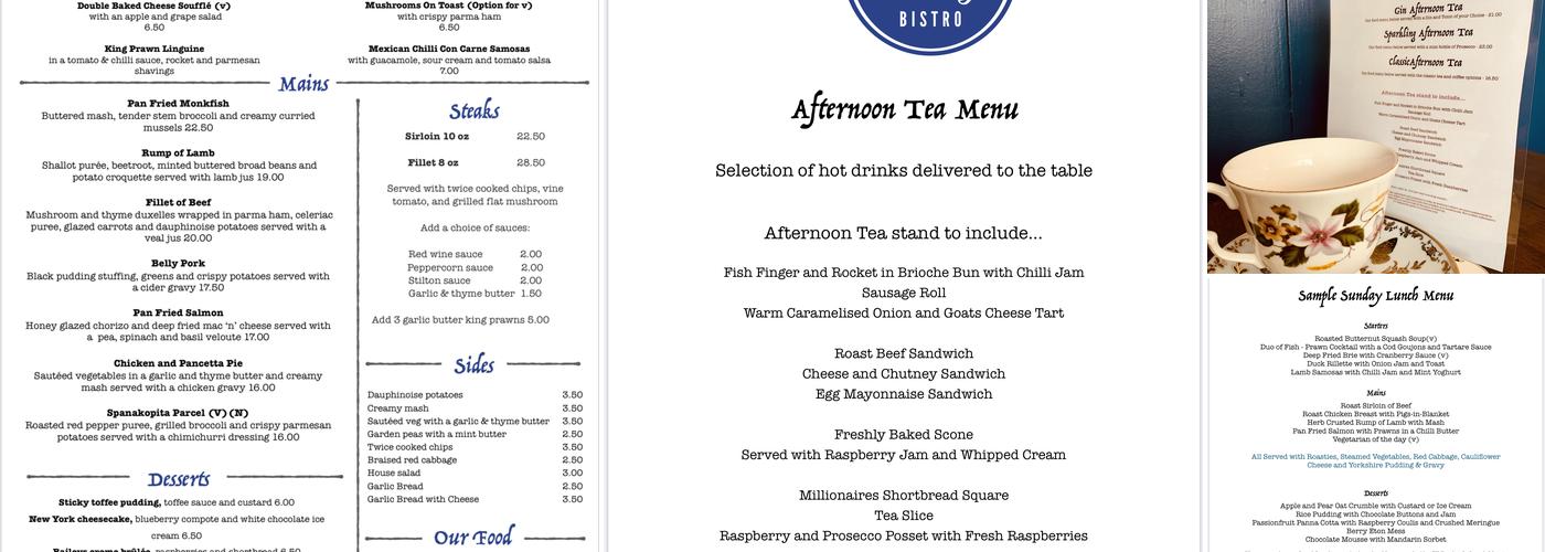 Anthony’s Catering Menu