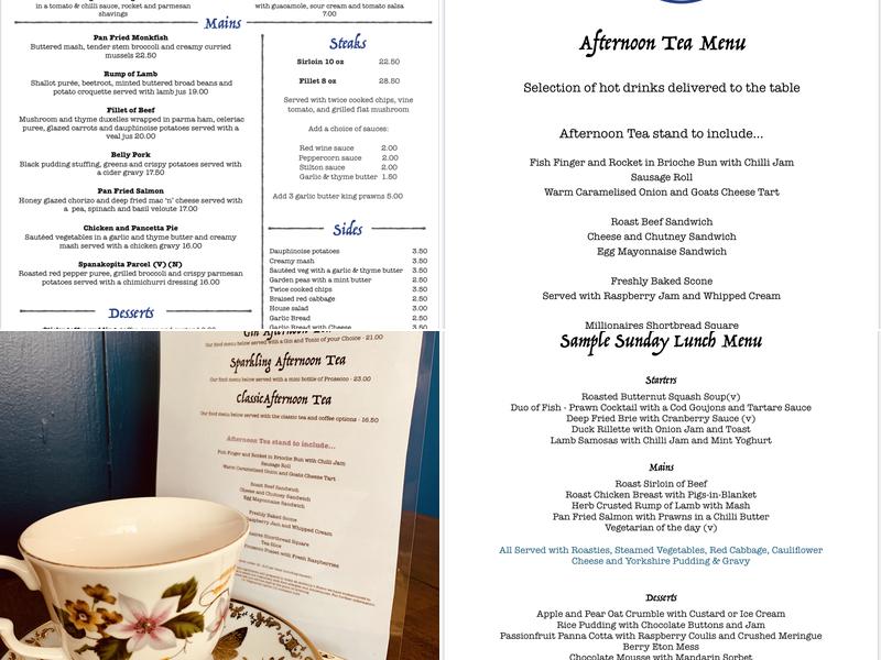 Anthony’s Catering Menu