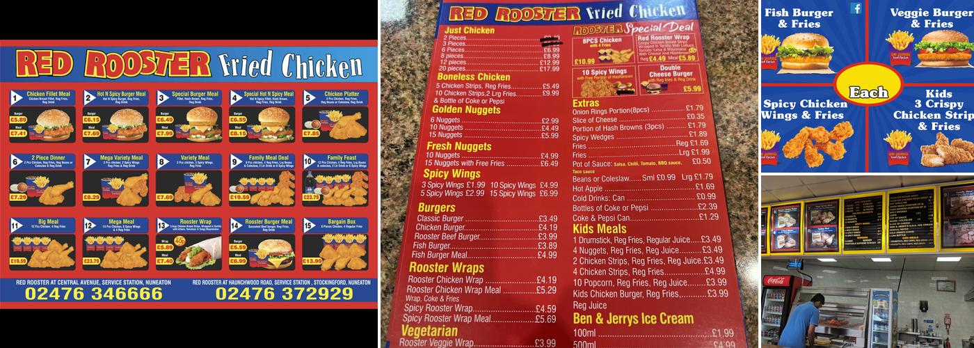 Red Rooster Fried Chicken Menu