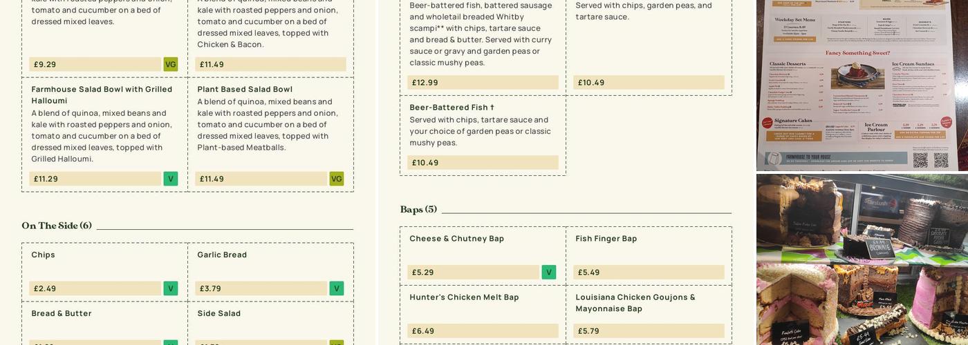 Walnut Tree Farm - Dining & Carvery Menu